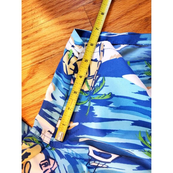Vineyard Vines Mens Island Print Swim Trunks XL Blue Quick-Dry Mesh Lining - Picture 7 of 12